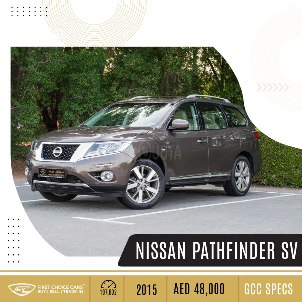 NISSAN PATHFINDER - SV 3.5L V6 - 2015 Specs: GCC for sale on HiQuota