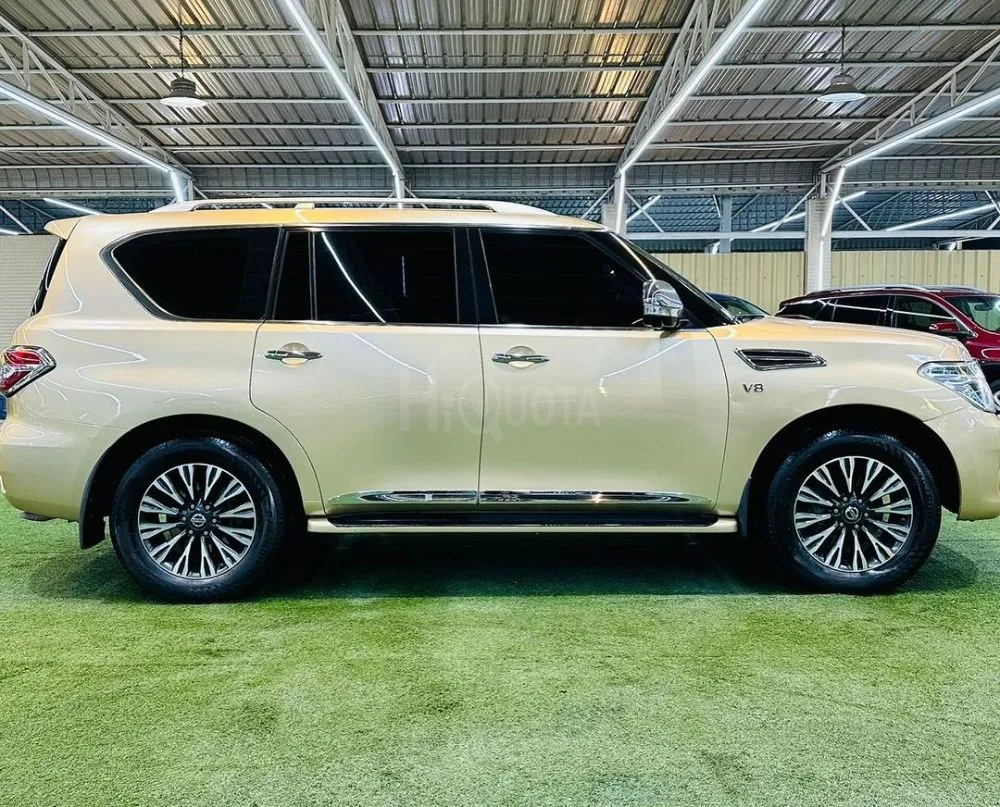 Nissan Patrol Platinum, small machine, 2014 model, Gulf specifications, agency condition for sale on HiQuota