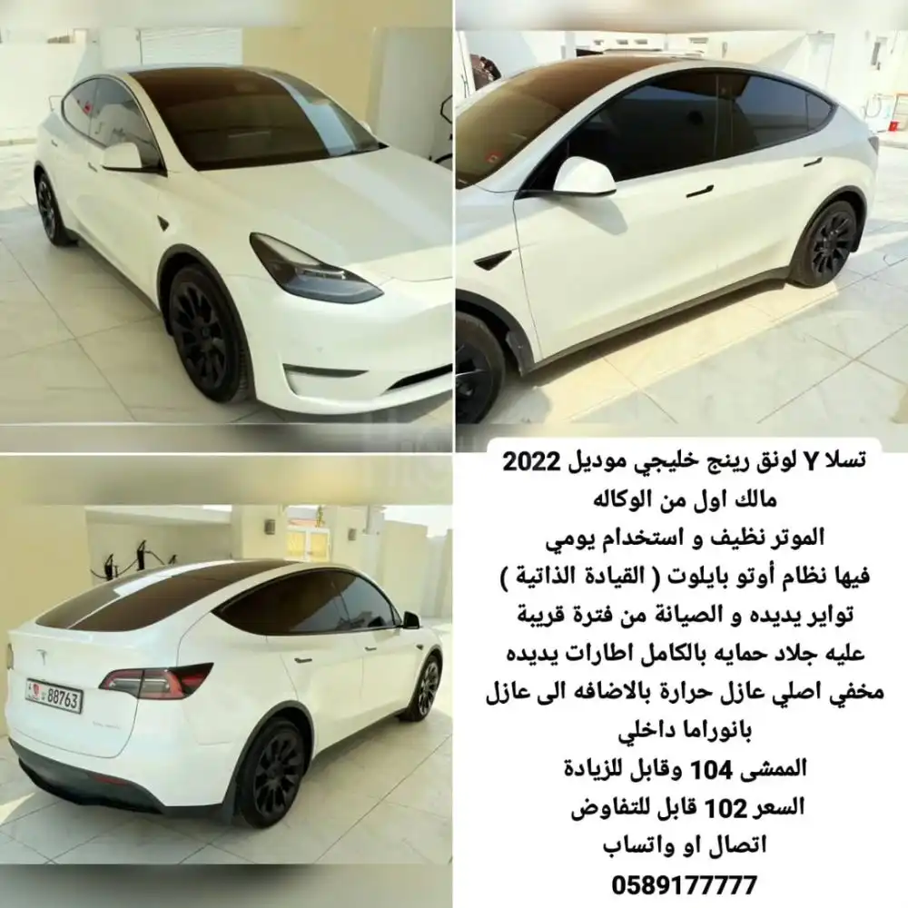Tesla Model Y Long Range Gulf 2022 for sale on HiQuota