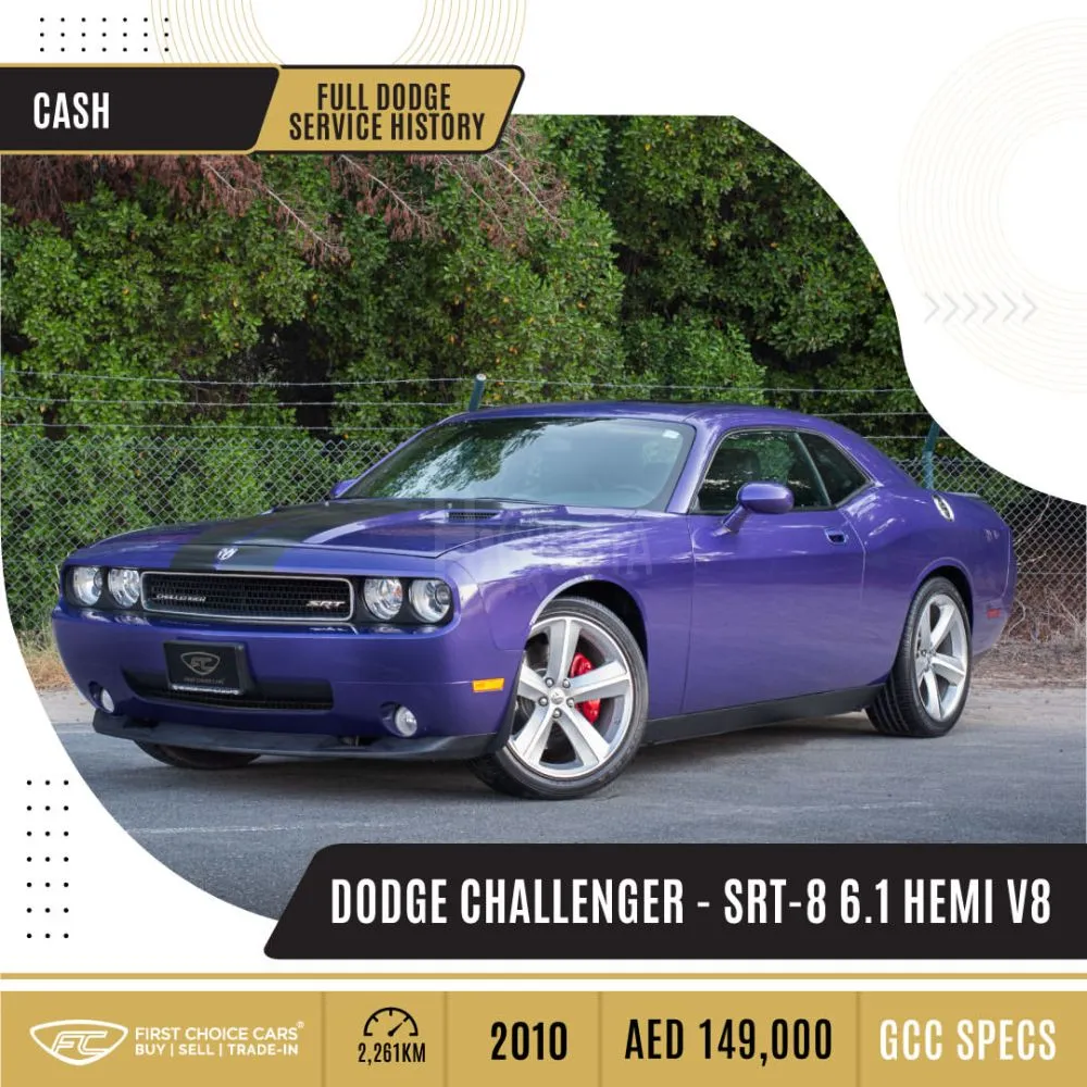 DODGE – CHALLENGER SRT 8 6.1 HEMI V8 - 2010 Specs: GCC