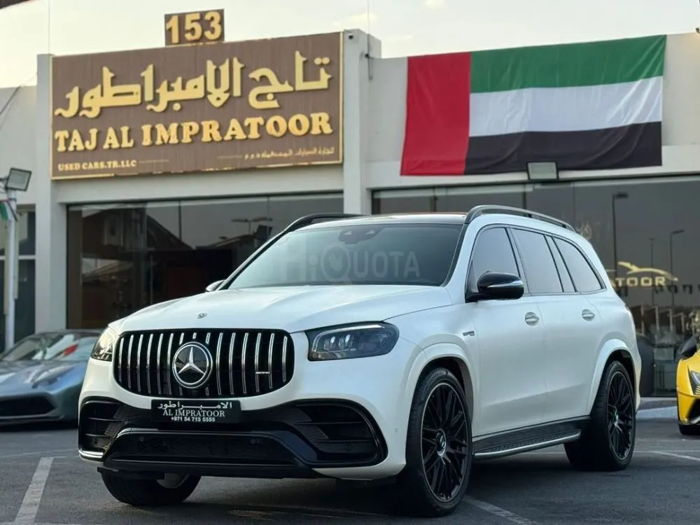 MERCEDES GLS63 AMG V8 2021 GCC FIRST OWNER FREE ACCIDENT ORIGINAL PAINT WARRANTY WITH SERVICE CONTRACT VERY GOOD CONDITION FULL SERVICE HISTORY RADAR PANORAMA VERY CLEAN CAR