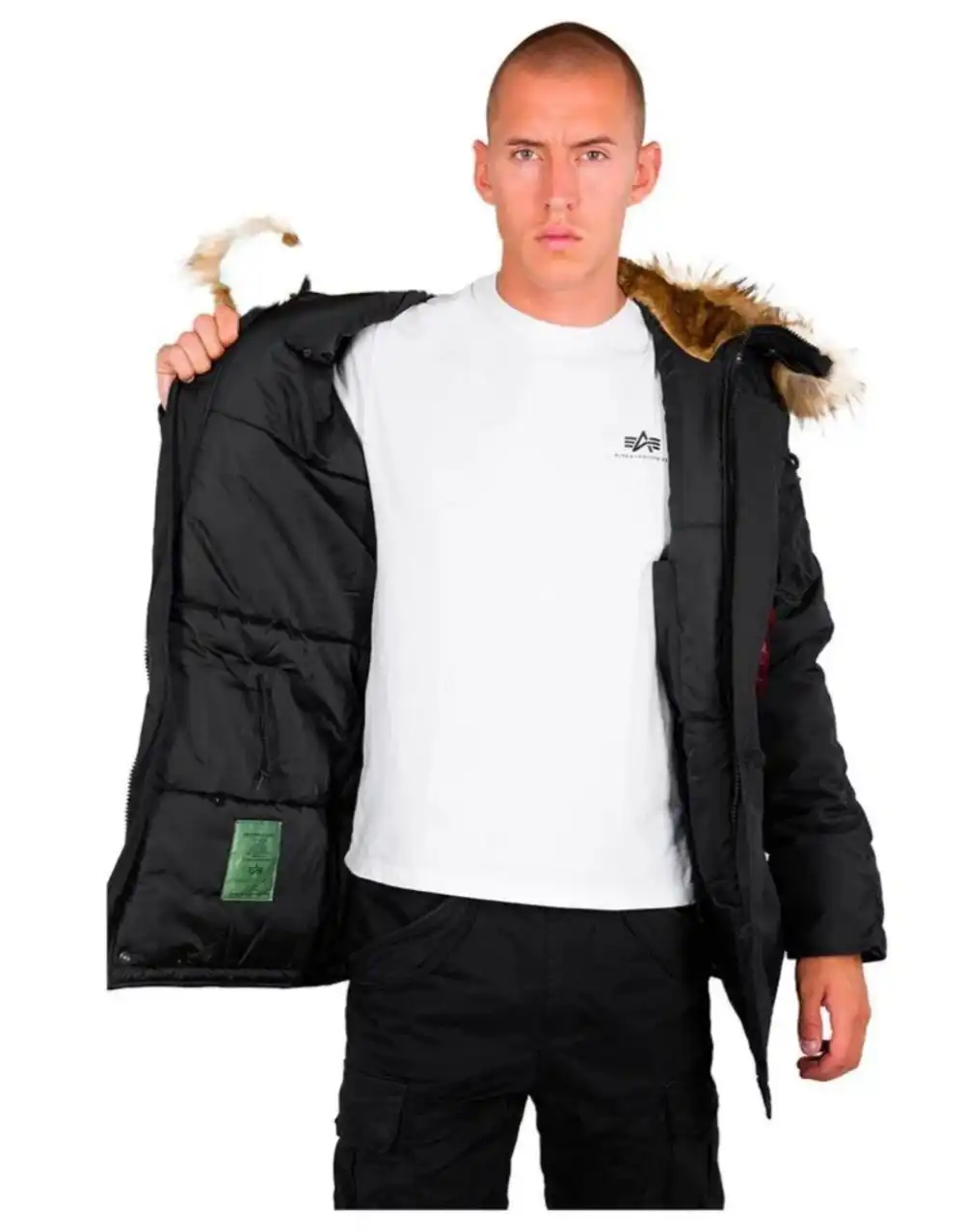 Original Alpha Industries Parka with removable fur. Medium size for sale on HiQuota