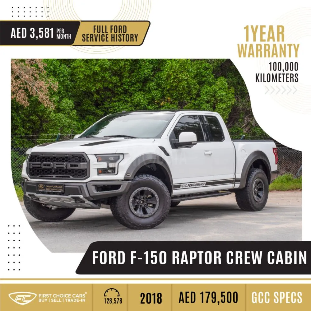 FORD F150 RAPTOR – CREW CAB - 2018  Specs: GCC