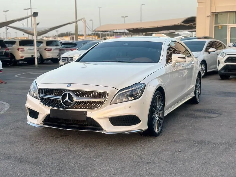 Mercedes CLS 500 GCC  2015 White with saffron inside  مرسيدس for sale on HiQuota