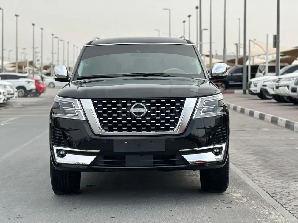 Nissan Patrol 2016 SE The color is black with a beige interior, and an automatic sunroof  2022 Leather interior only for sale on HiQuota