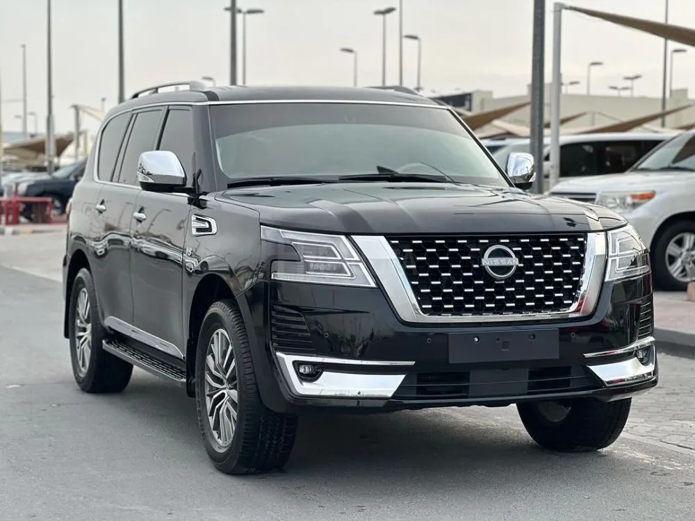 Nissan Patrol 2016 SE The color is black with a beige interior, and an automatic sunroof  2022 Leather interior only for sale on HiQuota