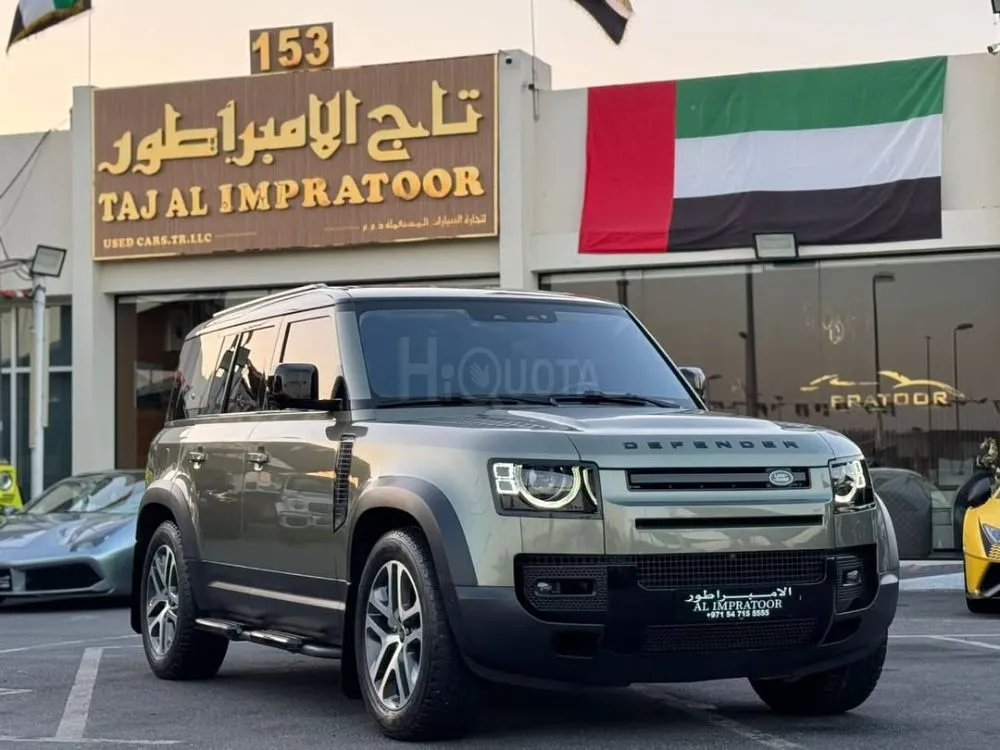 LANDEROVER DEFENDER 2021 SE GCC ALTAYER VERY GOOD CONDITION VERY CLEAN CAR FULL OPTION FULL V6 P400 RING WHEEL 22